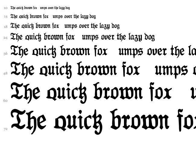Antraxja Goth 1938 font waterfall